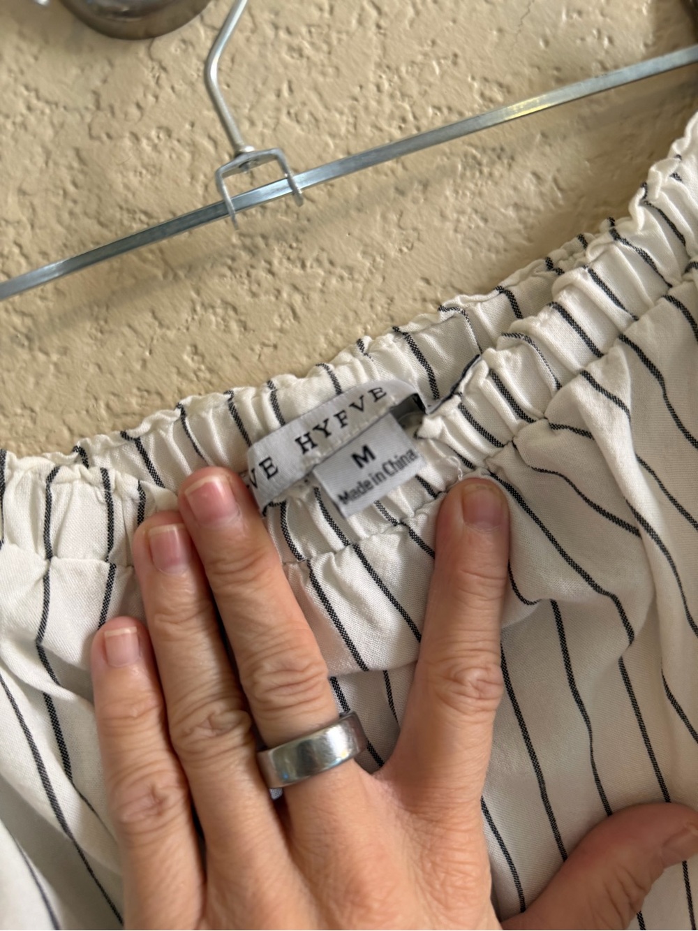 HYFVE White Strapless Vertical-Stripe Jumpsuit - Picture 5 of 5